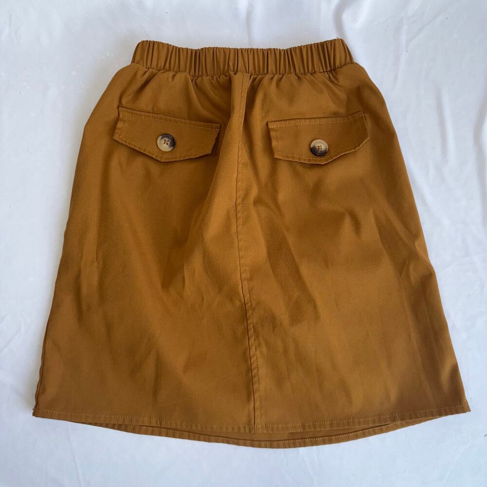Shein Girls Midi Skirt Size 11-12Y‎ Orange/Brown